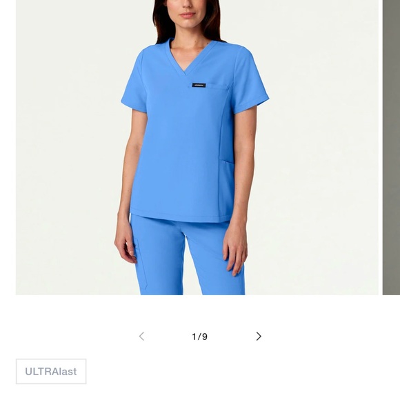 Jaanuu Ceil Blue Medical Scrub Pants - Picture 4 of 6